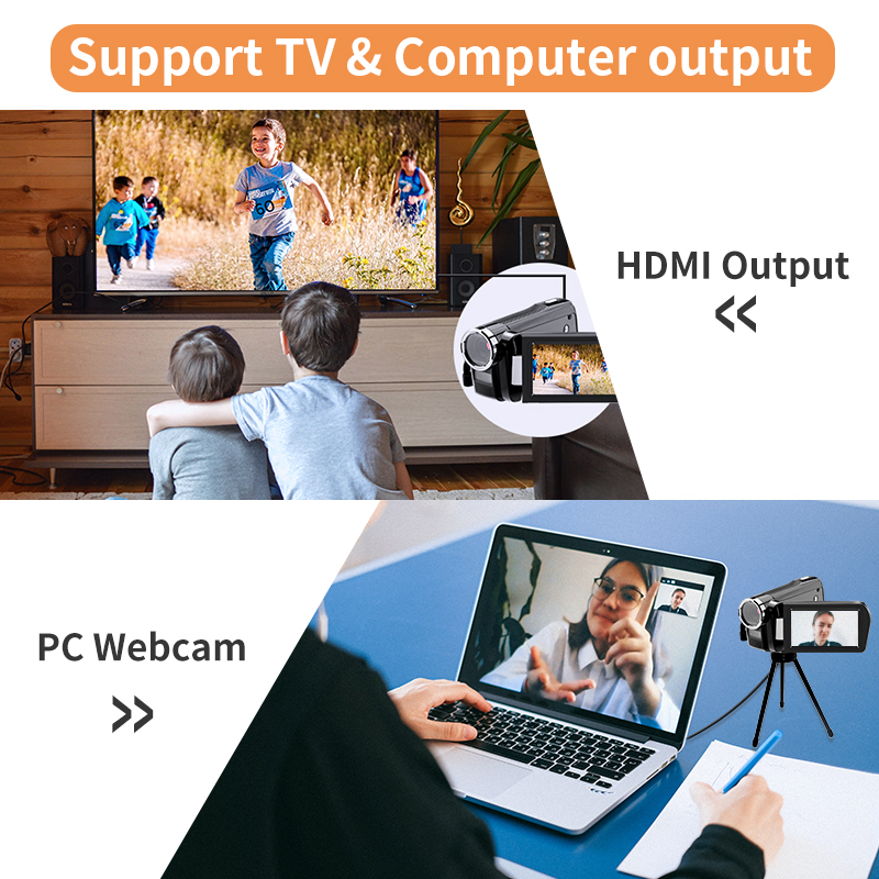 The camera can support TV and Computer output